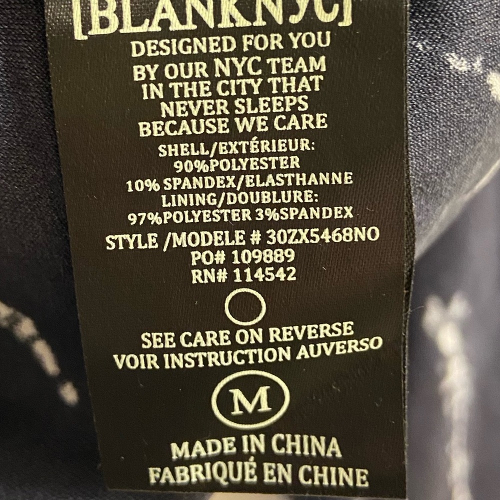BlankNYC navy tie dye moto style jacket lightweight faux suede zip up Medium - Picture 9 of 9